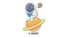 Laden Sie das Bild in den Galerie-Viewer, Astronaut embroidery designs - Baby boy embroidery design machine embroidery pattern - Saturn embroidery file Star Rocket - instant download
