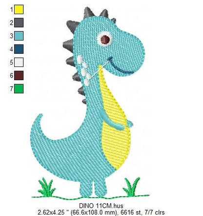 Dinosaur embroidery designs - Dino embroidery design machine embroidery pattern - Tyrannosaurus embroidery file T rex - instant download pes