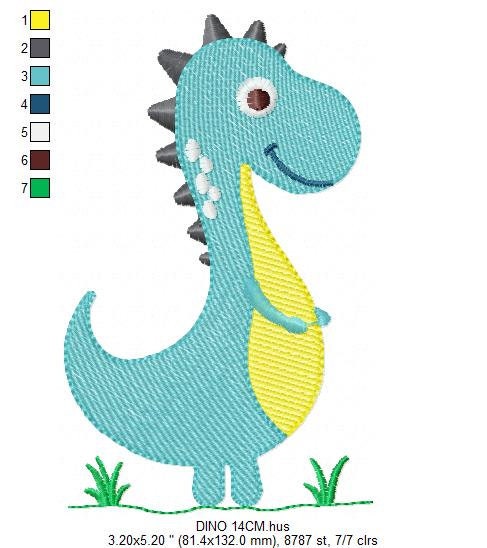 Dinosaur embroidery designs - Dino embroidery design machine embroidery pattern - Tyrannosaurus embroidery file T rex - instant download pes