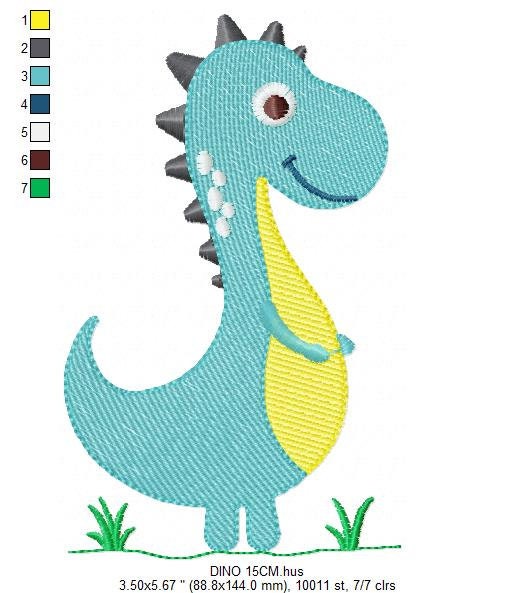 Dinosaur embroidery designs - Dino embroidery design machine embroidery pattern - Tyrannosaurus embroidery file T rex - instant download pes