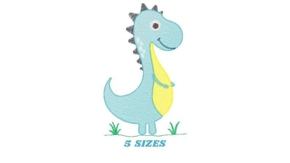 Dinosaur embroidery designs - Dino embroidery design machine embroidery pattern - Tyrannosaurus embroidery file T rex - instant download pes