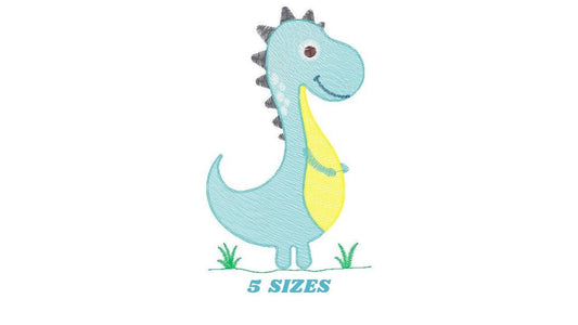 Dinosaur embroidery designs - Dino embroidery design machine embroidery pattern - Tyrannosaurus embroidery file T rex - instant download pes Marcia Embroidery