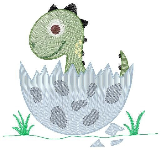 Dinosaur embroidery designs - Dino in egg machine pattern - Baby Boy Dragon file - Dinosaur egg - Instant digital download pes jef dst hus Marcia Embroidery