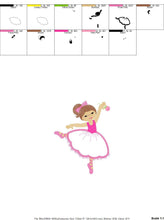 Load image into Gallery viewer, Ballerina embroidery designs - Ballet embroidery design machine embroidery pattern - Baby girl embroidery file - instant digital download
