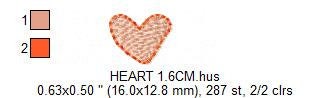 Small heart embroidery designs - Heart micro embroidery design machine embroidery pattern - Baby girl embroidery file Heart embroidery pes