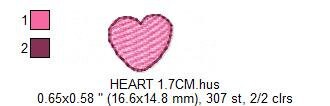 Heart mini embroidery designs - Heart embroidery design machine embroidery pattern - Baby girl embroidery Heart micro embroidery download Marcia Embroidery