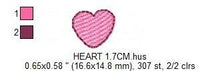 Load image into Gallery viewer, Heart mini embroidery designs - Heart embroidery design machine embroidery pattern - Baby girl embroidery Heart micro embroidery download
