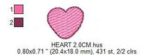 Load image into Gallery viewer, Heart mini embroidery designs - Heart embroidery design machine embroidery pattern - Baby girl embroidery Heart micro embroidery download
