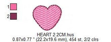 Cargar imagen en el visor de la galería, Heart mini embroidery designs - Heart embroidery design machine embroidery pattern - Baby girl embroidery Heart micro embroidery download
