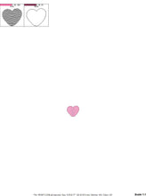 Charger l&#39;image dans la galerie, Heart mini embroidery designs - Heart embroidery design machine embroidery pattern - Baby girl embroidery Heart micro embroidery download
