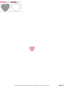 Heart mini embroidery designs - Heart embroidery design machine embroidery pattern - Baby girl embroidery Heart micro embroidery download