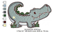 Load image into Gallery viewer, Crocodile embroidery design - Alligator embroidery designs machine embroidery pattern - Wild Water Animal embroidery file - instant download
