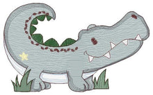 Load image into Gallery viewer, Crocodile embroidery design - Alligator embroidery designs machine embroidery pattern - Wild Water Animal embroidery file - instant download
