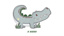 Load image into Gallery viewer, Crocodile embroidery design - Alligator embroidery designs machine embroidery pattern - Wild Water Animal embroidery file - instant download
