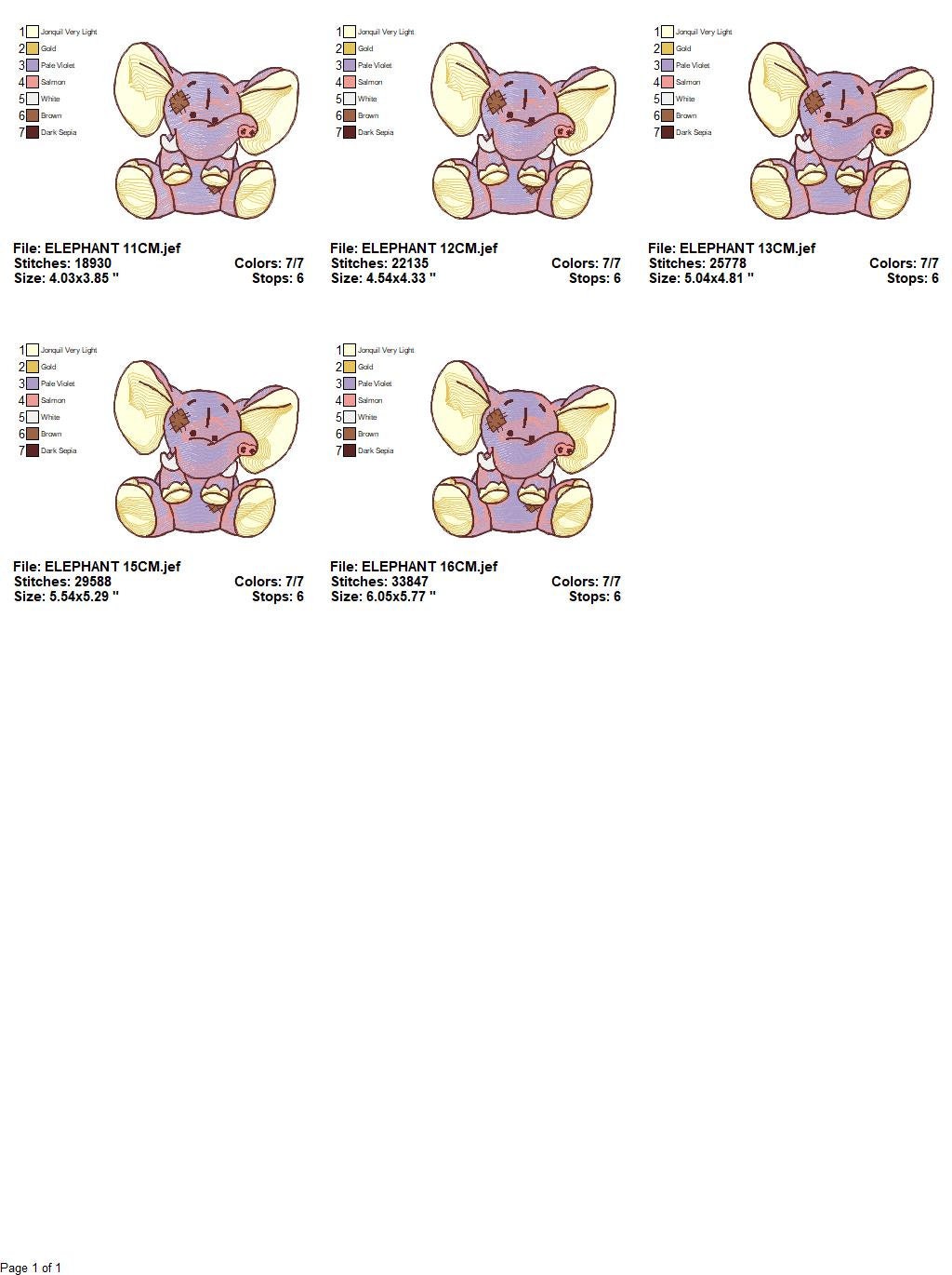 Elephant embroidery designs -  Animal embroidery design machine embroidery pattern - Baby girl embroidery file - instant download Peace Love