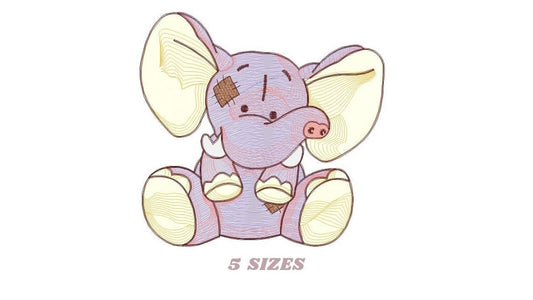 Elephant embroidery designs -  Animal embroidery design machine embroidery pattern - Baby girl embroidery file - instant download Peace Love