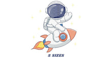 Laden Sie das Bild in den Galerie-Viewer, Astronaut embroidery designs - Baby boy embroidery design machine embroidery pattern - instant download - Space Rocket embroidery file pes
