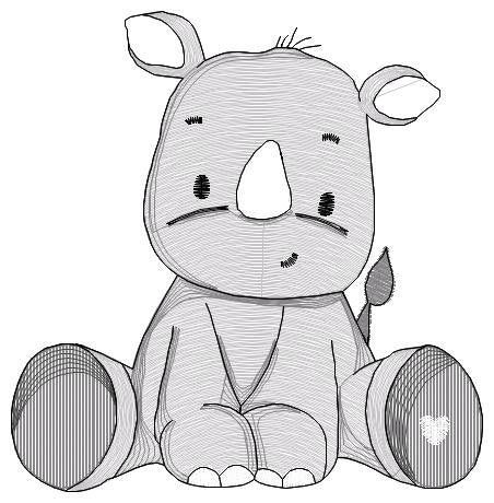 Rhino embroidery designs - Animal embroidery design machine embroidery pattern - baby boy embroidery file - girl embroidery download pes jef Marcia Embroidery