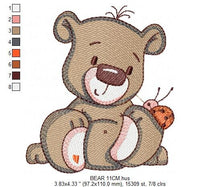 Carica l&#39;immagine nel visualizzatore di Gallery, Bear embroidery designs - Baby boy embroidery design machine embroidery pattern - Cute Teddy Bear embroidery file - instant download pes jef
