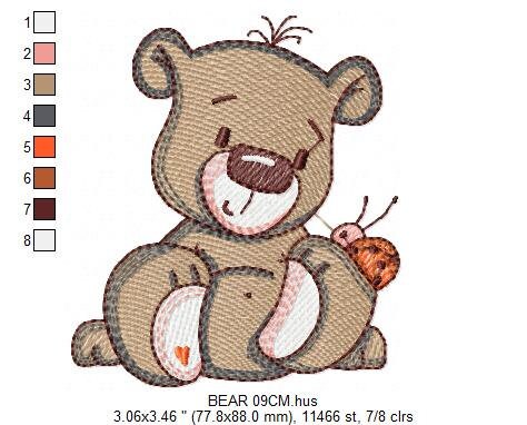 Bear embroidery designs - Baby boy embroidery design machine embroidery pattern - Cute Teddy Bear embroidery file - instant download pes jef Marcia Embroidery
