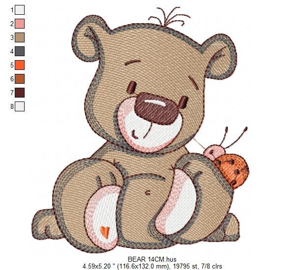 Bear embroidery designs - Baby boy embroidery design machine embroidery pattern - Cute Teddy Bear embroidery file - instant download pes jef Marcia Embroidery