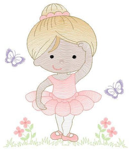 Ballerina embroidery designs - Ballet embroidery design machine embroidery pattern - baby girl embroidery file dancer - instant download