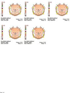 Bear embroidery designs - Baby boy embroidery design machine embroidery pattern - cute teddy bear embroidery file - instant download pes jef