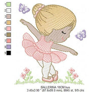 Cargar imagen en el visor de la galería, Ballerina embroidery designs - Ballet embroidery design machine embroidery pattern - baby girl embroidery file dancer - instant download
