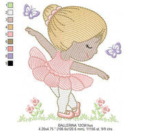 Cargar imagen en el visor de la galería, Ballerina embroidery designs - Ballet embroidery design machine embroidery pattern - baby girl embroidery file dancer - instant download
