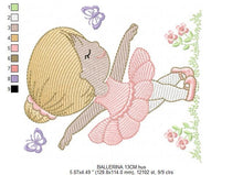 Charger l&#39;image dans la galerie, Ballerina embroidery designs - Ballet embroidery design machine embroidery pattern - baby girl embroidery file dancer - instant download
