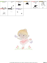 Carica l&#39;immagine nel visualizzatore di Gallery, Ballerina embroidery designs - Ballet embroidery design machine embroidery pattern - instant download - filled design girl embroidery dancer
