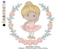 Load image into Gallery viewer, Ballerina embroidery designs - Ballet embroidery design machine embroidery pattern - instant download - Baby girl embroidery digital file
