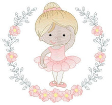 Load image into Gallery viewer, Ballerina embroidery designs - Ballet embroidery design machine embroidery pattern - instant download - Baby girl embroidery digital file
