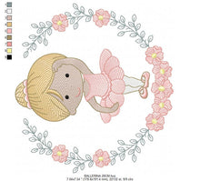 Cargar imagen en el visor de la galería, Ballerina embroidery designs - Ballet embroidery design machine embroidery pattern - instant download - Baby girl embroidery digital file
