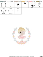 Cargar imagen en el visor de la galería, Ballerina embroidery designs - Ballet embroidery design machine embroidery pattern - instant download - Baby girl embroidery digital file
