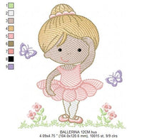 Load image into Gallery viewer, Ballerina embroidery designs - Ballet embroidery design machine embroidery pattern - baby girl embroidery file dancer - instant download
