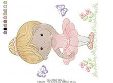 Carica l&#39;immagine nel visualizzatore di Gallery, Ballerina embroidery designs - Ballet embroidery design machine embroidery pattern - baby girl embroidery file dancer - instant download
