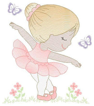 Load image into Gallery viewer, Ballerina embroidery designs - Ballet embroidery design machine embroidery pattern - baby girl embroidery file dancer - instant download
