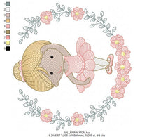 Cargar imagen en el visor de la galería, Ballerina embroidery designs - Ballet embroidery design machine embroidery pattern - instant download - Baby girl embroidery digital file
