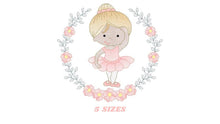 Cargar imagen en el visor de la galería, Ballerina embroidery designs - Ballet embroidery design machine embroidery pattern - instant download - Baby girl embroidery digital file
